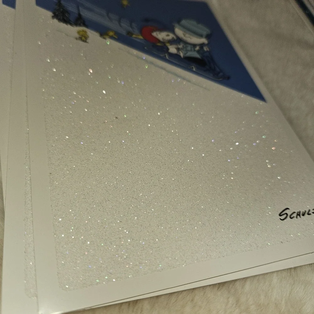 Hallmark Peanuts Snoopy Christmas Cards 14 Ct Envelopes Glitter Schulz 2023